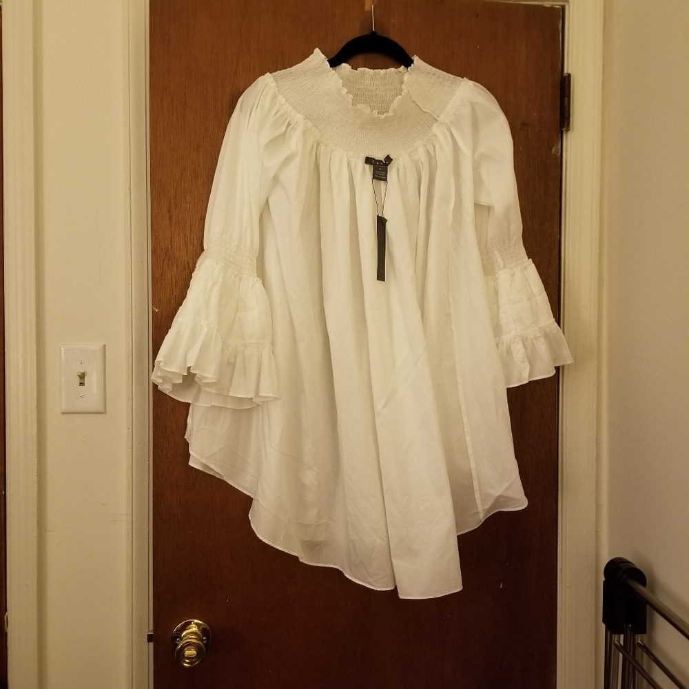 Gracia White Off-Shoulder Dress